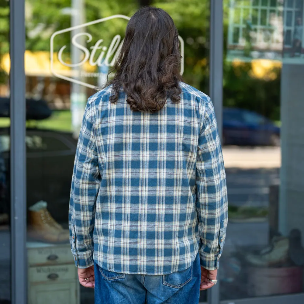 Freenote Cloth Wells Shirt Blue Plaid> Hemden