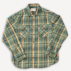 Freenote Cloth Wells Shirt Plaid Green> Hemden