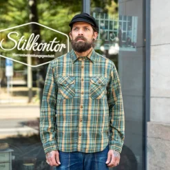 Freenote Cloth Wells Shirt Plaid Green> Hemden