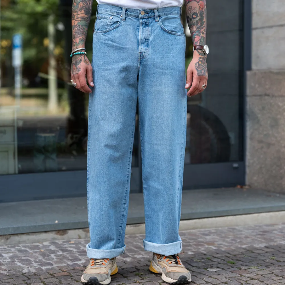 Edwin Wide Pant Kurabo Red Selvedge 14oz Blue Light Used> Hosen