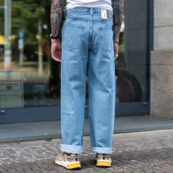 Edwin Wide Pant Kurabo Red Selvedge 14oz Blue Light Used><noscript><img width=