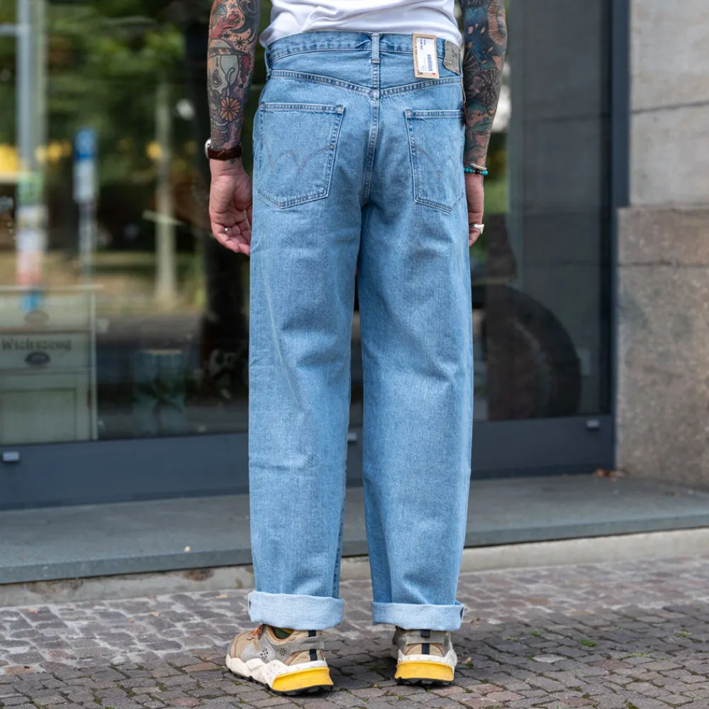 Edwin Wide Pant Kurabo Red Selvedge 14oz Blue Light Used> Hosen