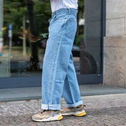 Edwin Wide Pant Kurabo Red Selvedge 14oz Blue Light Used><noscript><img width=