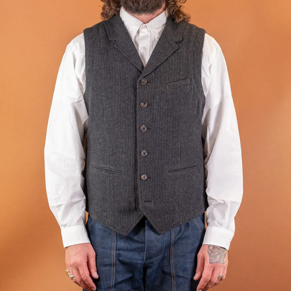 Hansen William Lapel Waistcoat Black Pin> Westen