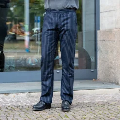 Scarti Lab Wool Pants 101 Blue Striped> Hosen