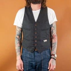 Scarti Lab Wool Vest Striped Black> Westen