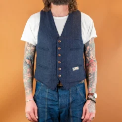 Scarti Lab Wool Vest Striped Blue> Westen