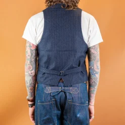Scarti Lab Wool Vest Striped Blue><noscript><img width=