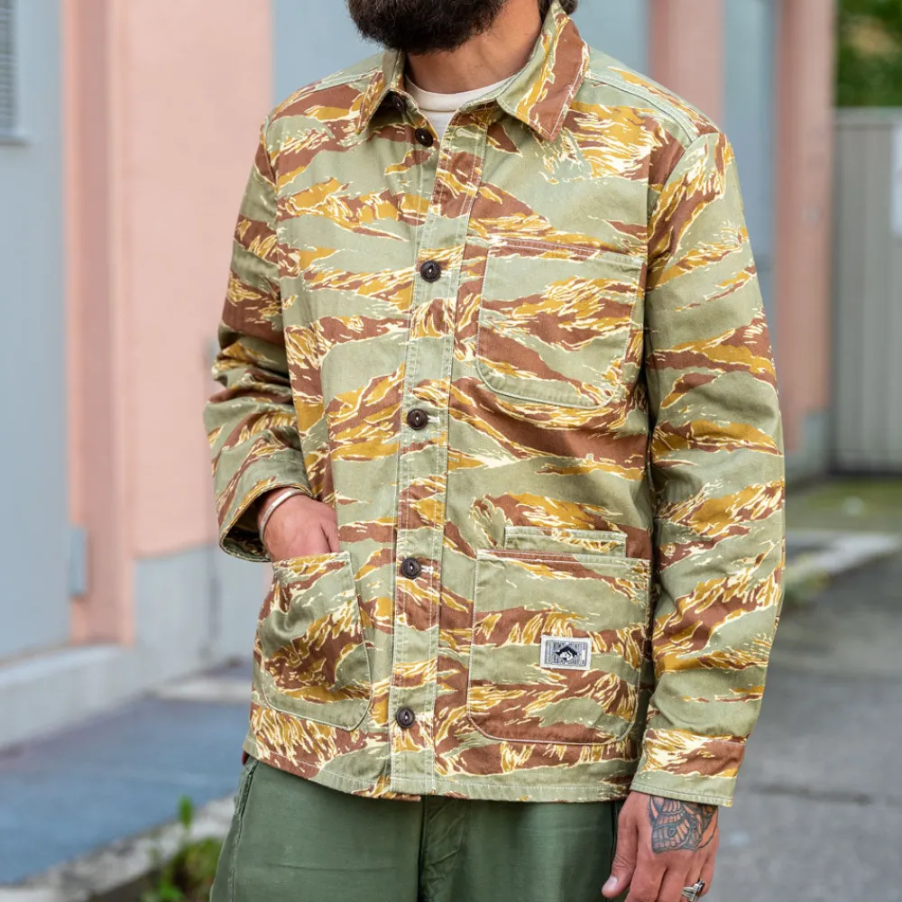 The Quartermaster Work Jacket HBT Camouflage> Jacken