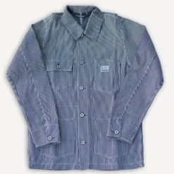 Blue Blanket Workjacket Striped White/Blue> Jacken