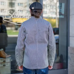 Blue Blanket Workjacket Striped White/Blue> Jacken