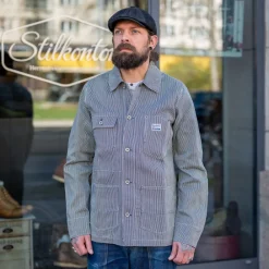 Blue Blanket Workjacket Striped White/Blue><noscript><img width=